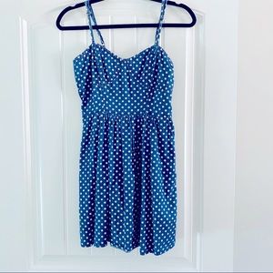 Polka Dotted Blue Jean Dress